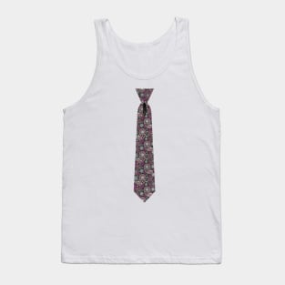 Silver Paisley Tie Tank Top